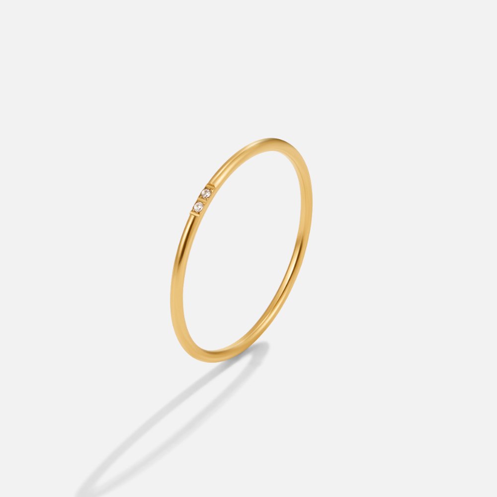 Eula Gold and Crystal Ring