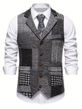 Men’s Formal Patchwork Vest