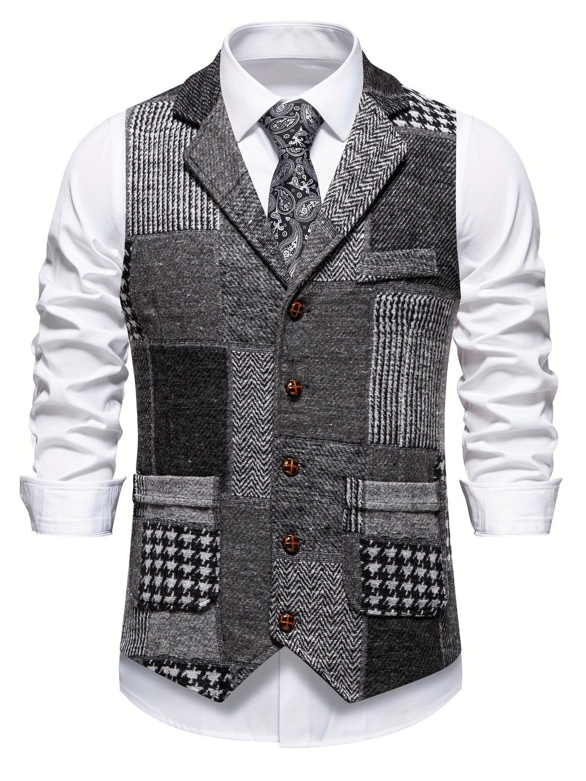 Men’s Formal Patchwork Vest