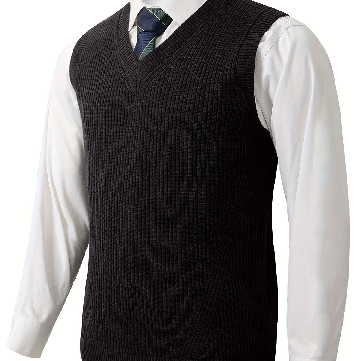 Men’s Black V-Neck Sweater Vest