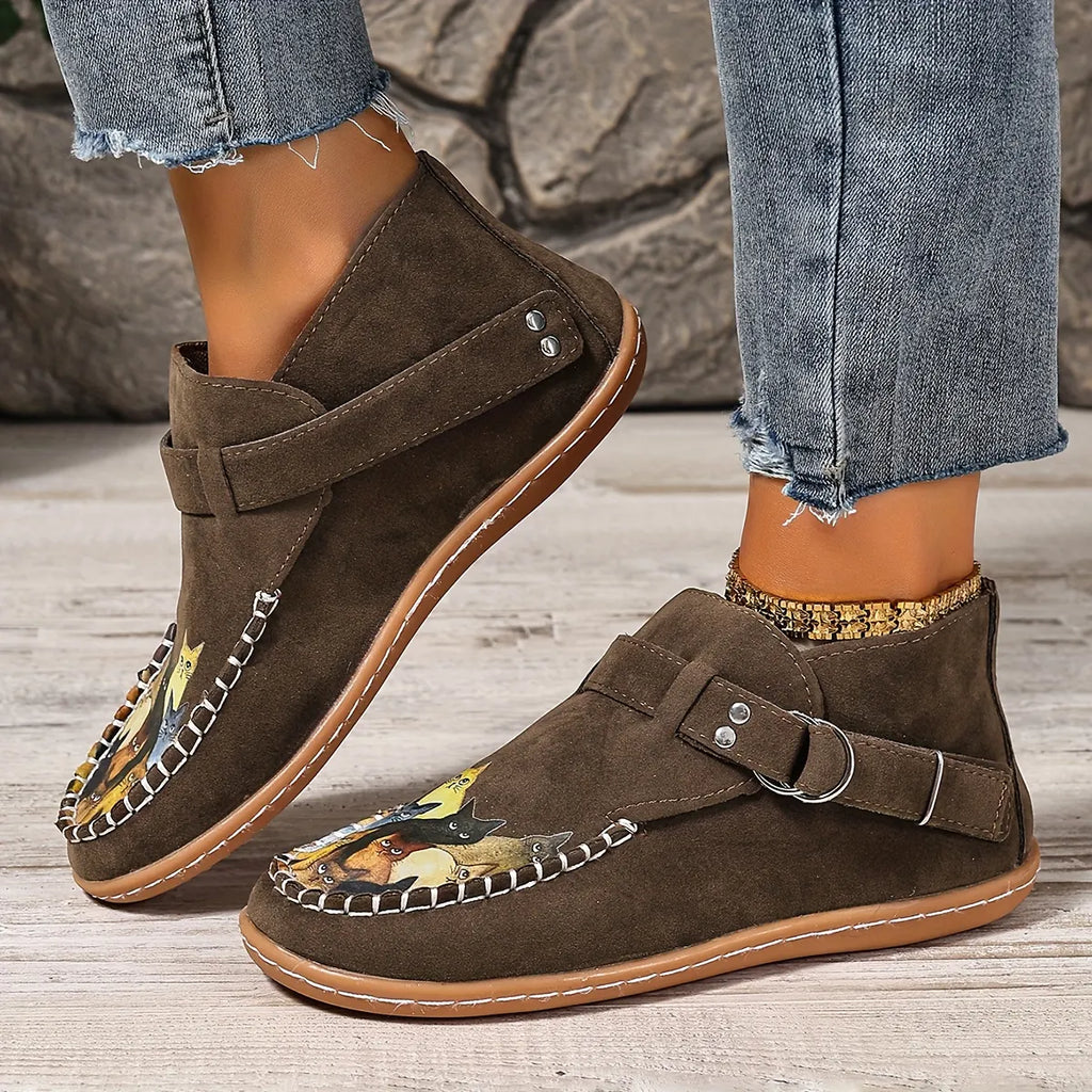 Cara - Buckle Detail Comfort Loafers