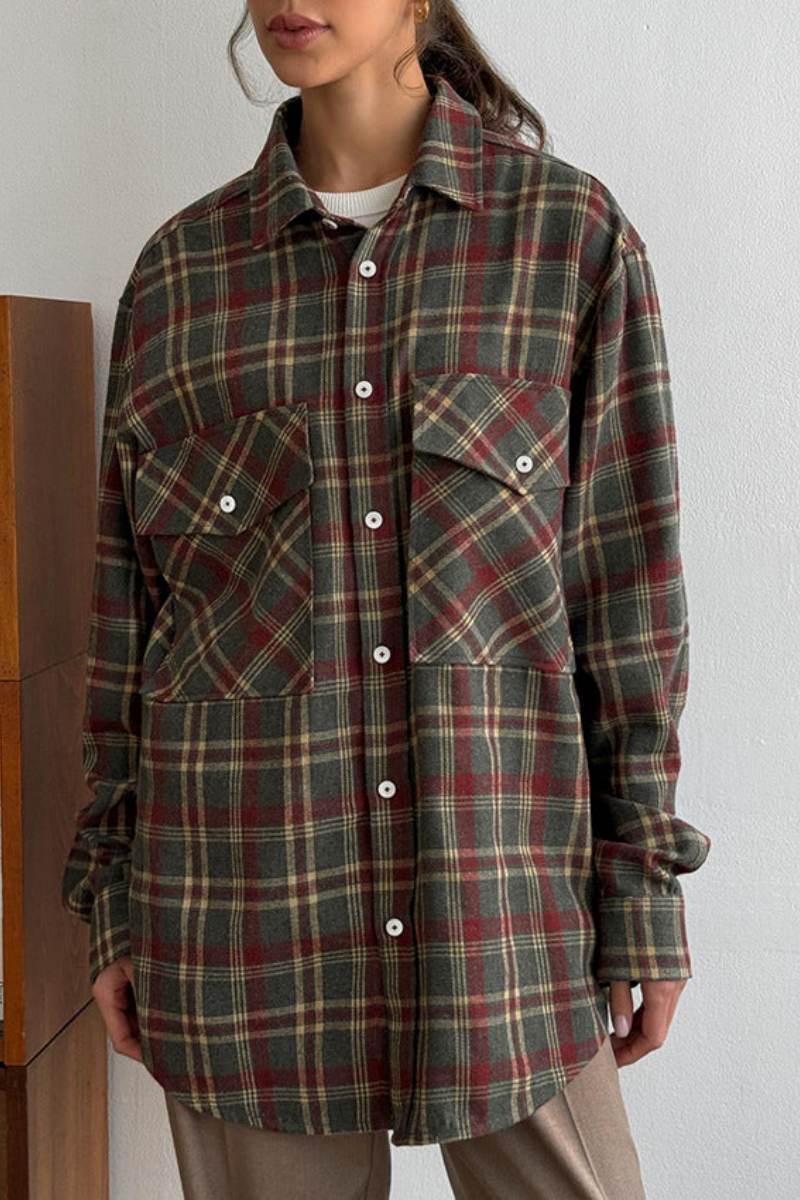 Retro Loose Relaxed Plaid Shirt