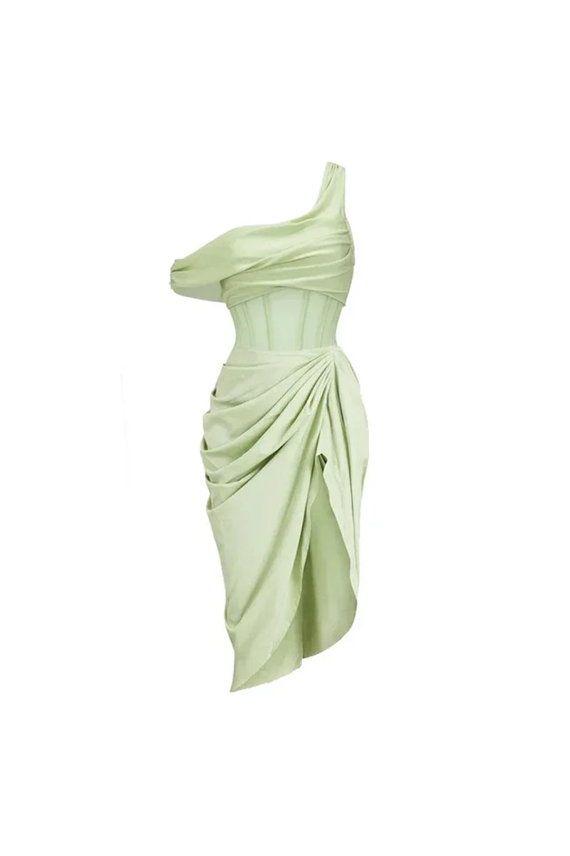 Apple Green Retro Style Swimwear Set