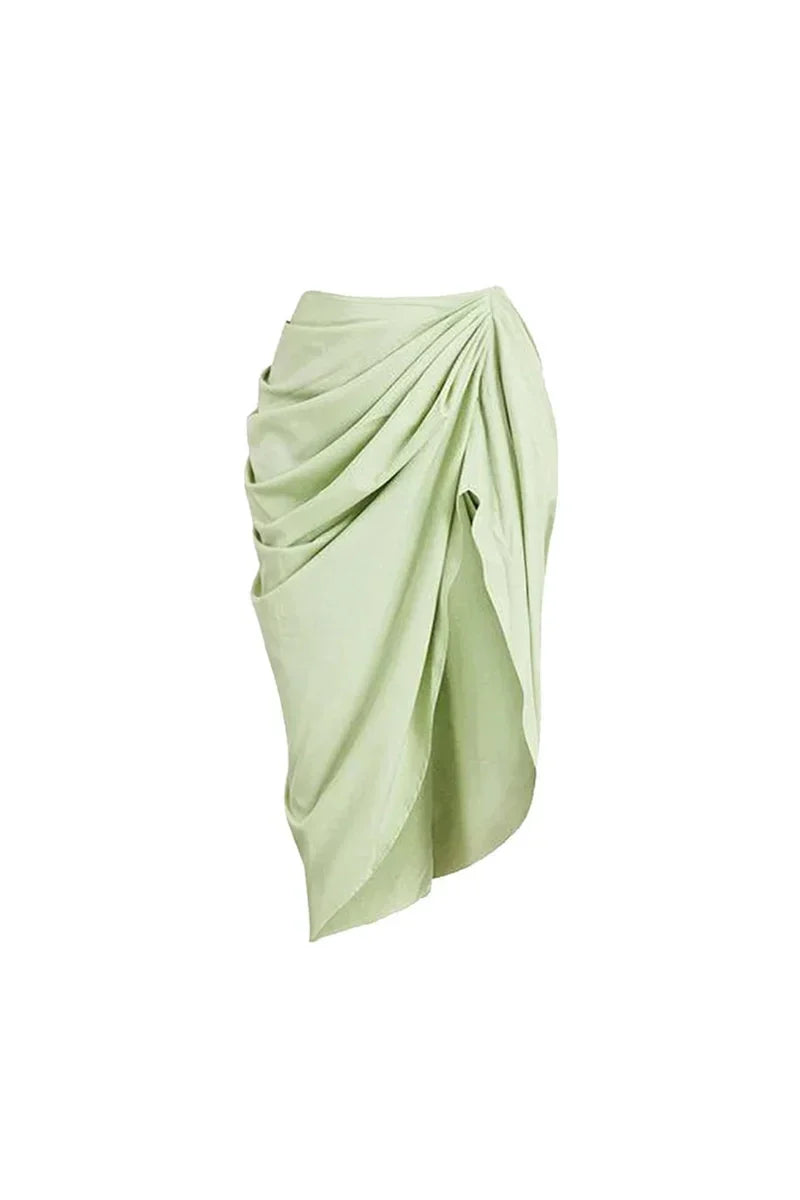 Apple Green Retro Style Swimwear Set