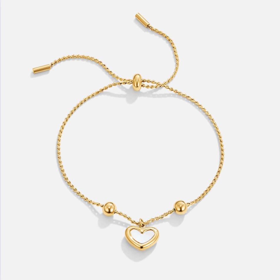 Letizia Adjustable Heart Pendant Bracelet