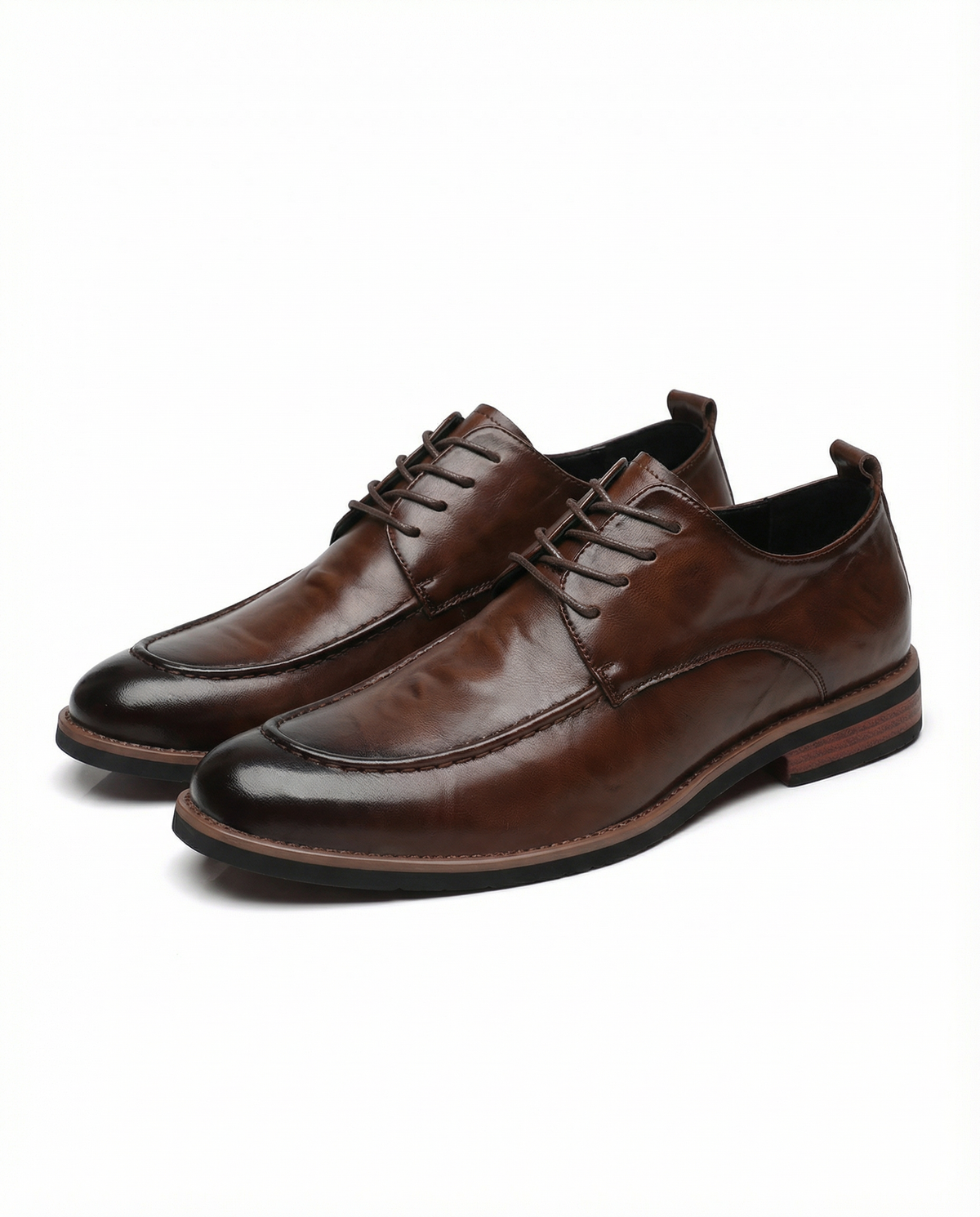 Leather Derby Shoes with Sturdy Sole