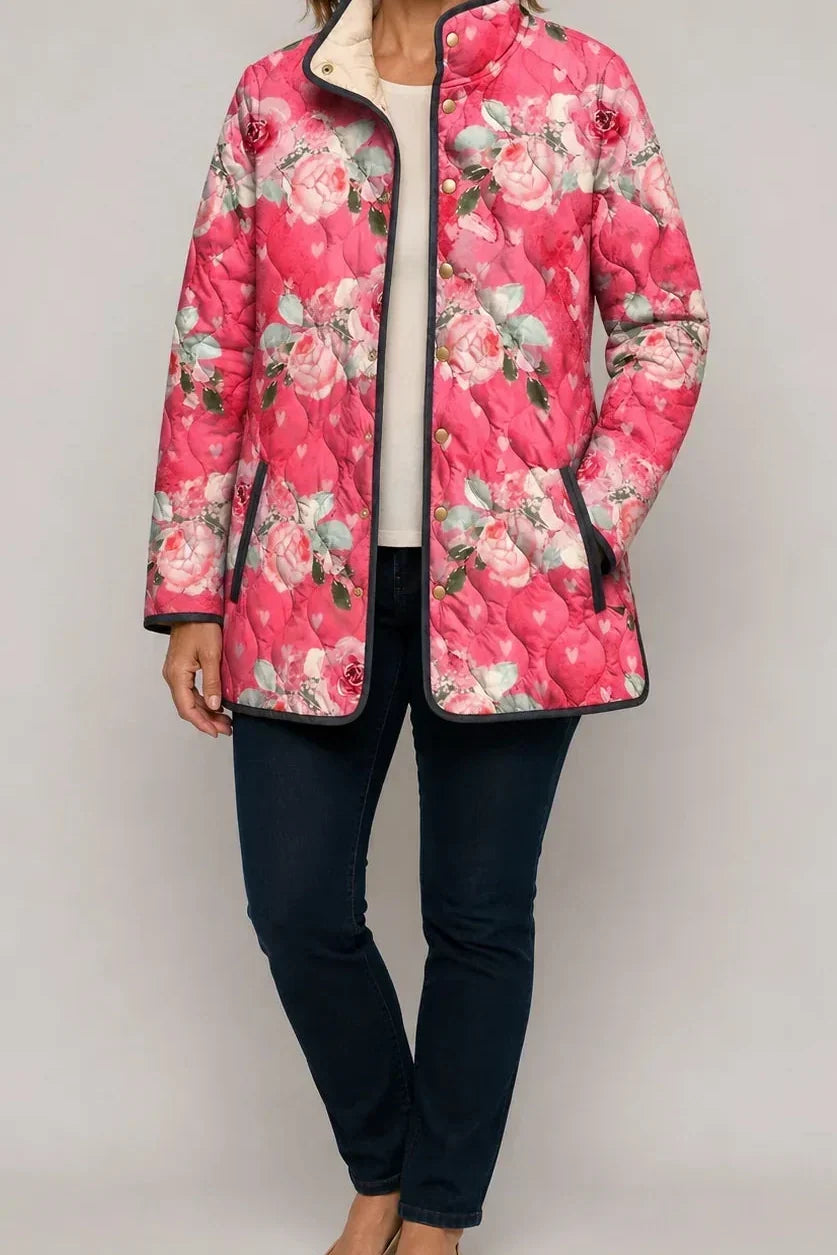 Juniper – Floral Print Quilted Puffer Jacket