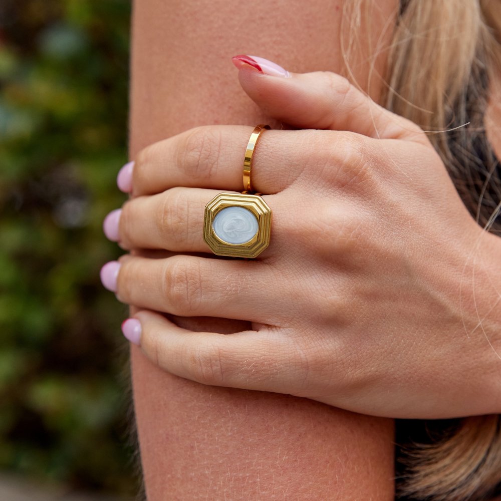 Vintage Gold Geometric Ring