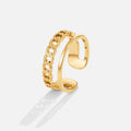 Layered Gold Chain Ring