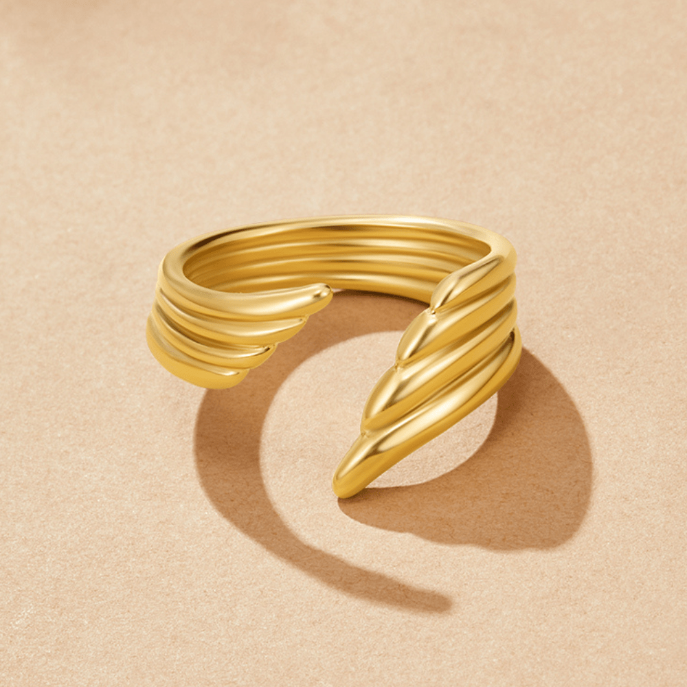 Gold Angel Wing Ring