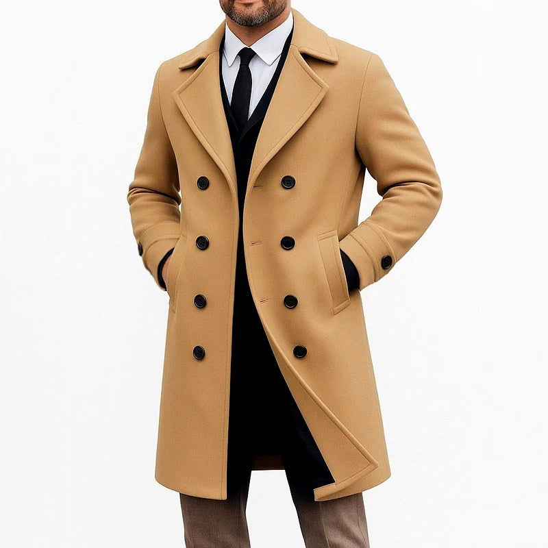 Grant - Men's Double-Breasted Winter Overcoat