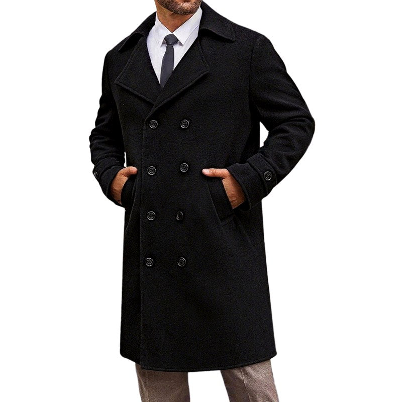 Grant - Men's Double-Breasted Winter Overcoat