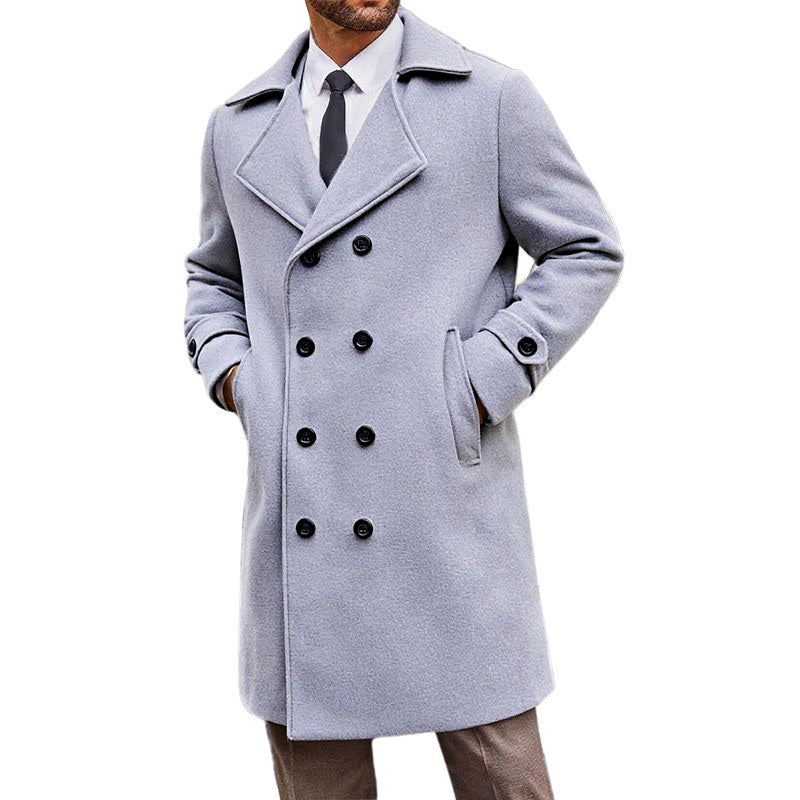Grant - Men's Double-Breasted Winter Overcoat