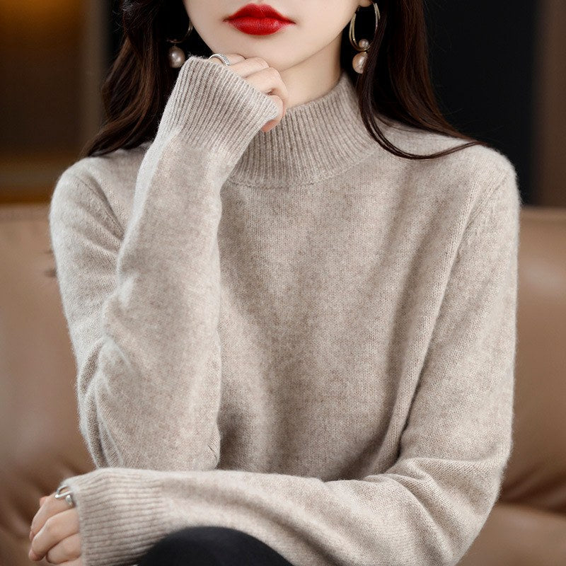 Griselda - Women's Half-Turtleneck Long Sleeve Sweater