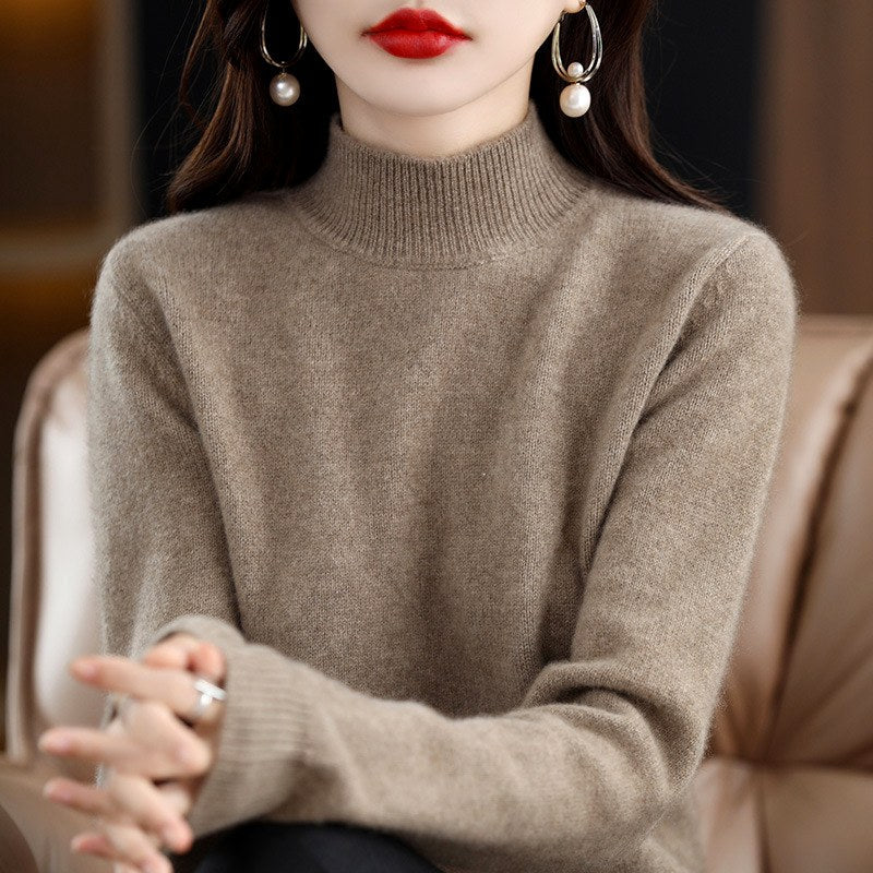 Griselda - Women's Half-Turtleneck Long Sleeve Sweater