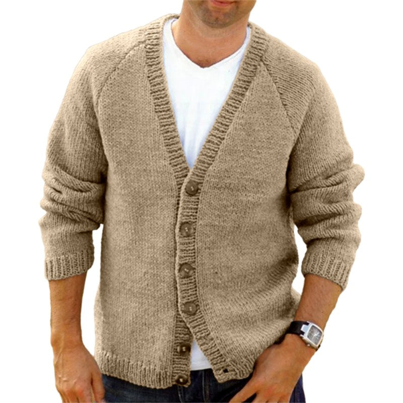 Harold - Men's Knit Button-Front Cardigan