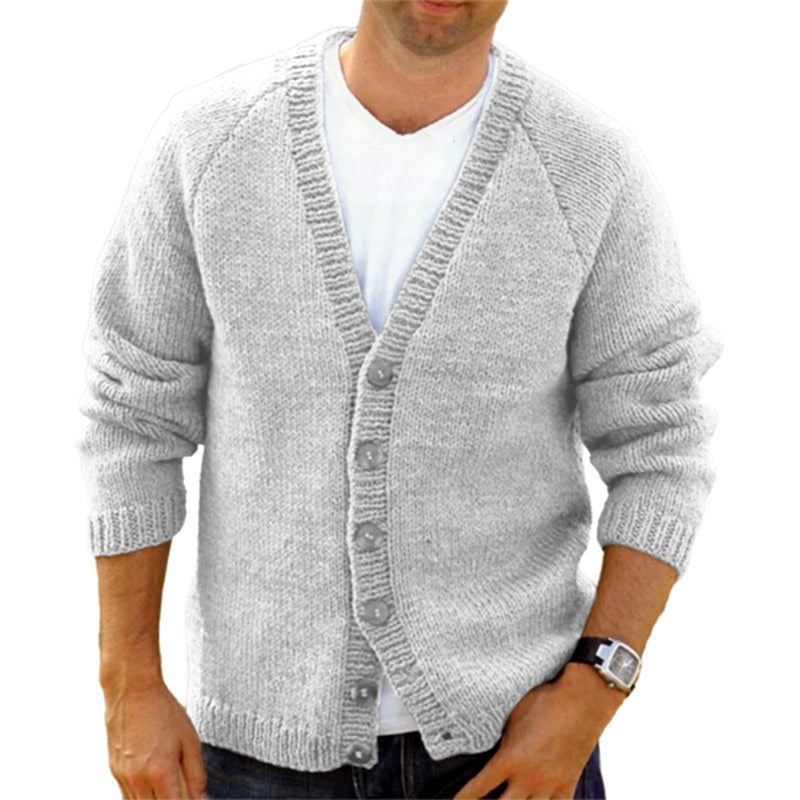 Harold - Men's Knit Button-Front Cardigan