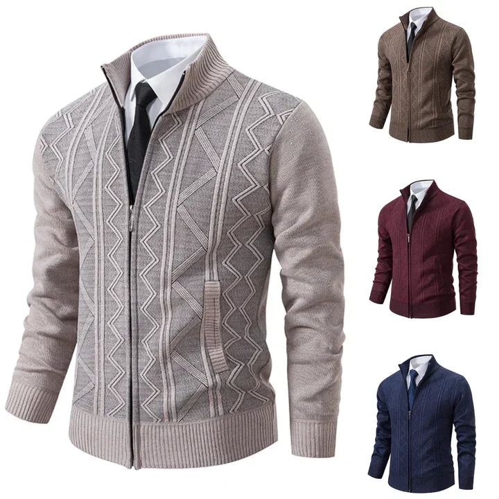 Knit Cardigan with Zip Front