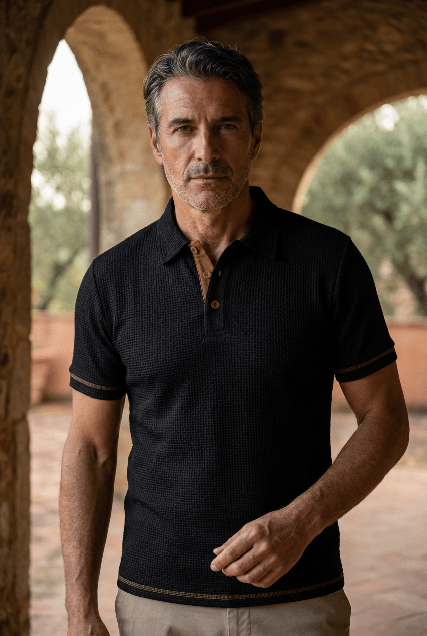 Harrison - Refined Textured Polo Shirt