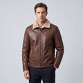 Men's Wide-Collar Full-Zip Short Jacket