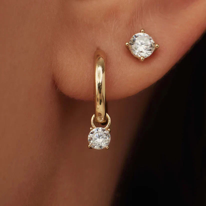 Jacintha Moon Tears Stone Earrings