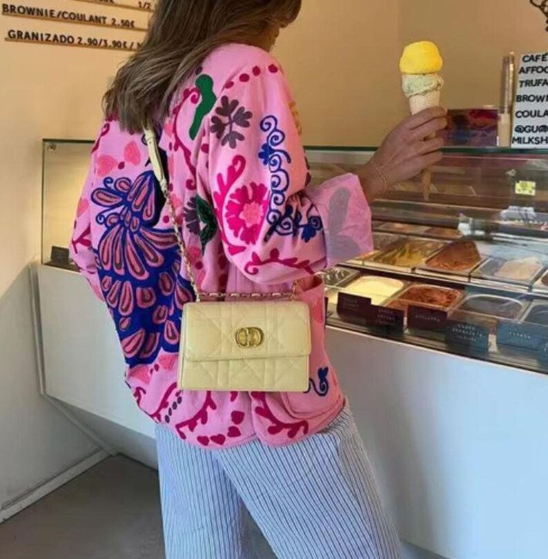 Jacket with Floral Print and Buttons