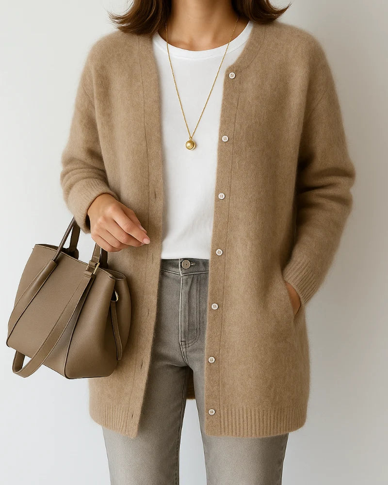 Women's Relaxed Cardigan Coat – Soft Drape, Casual Silhouette