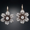 Vintage Crystal Flower Earrings - Luxury Limited Edition