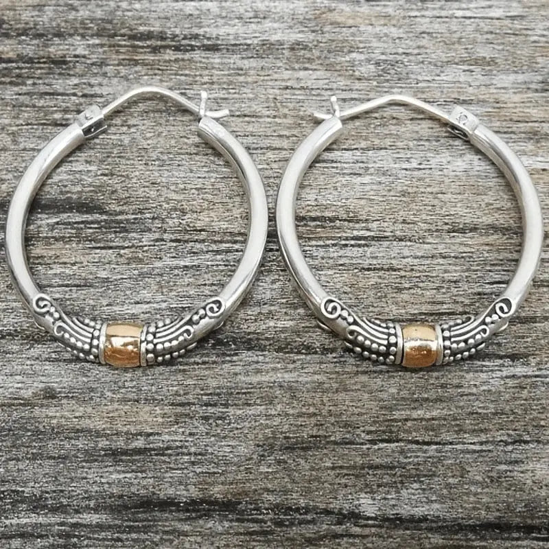 Vintage Engraved Silver Earrings - Limited Edition Statement Piece