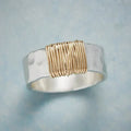 Golden Threads Vintage Silver Ring