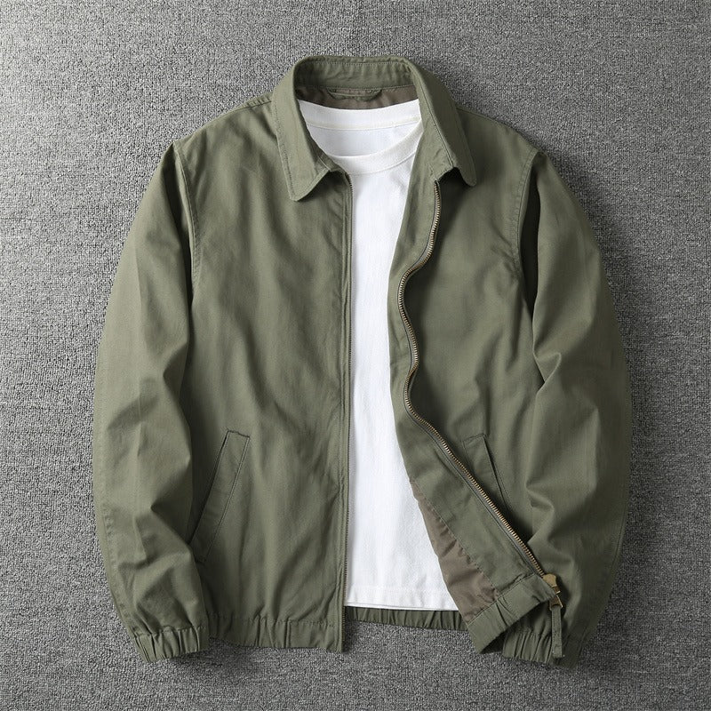 Men's Vintage Denim Jacket – Washed Distressed Casual Outerwear