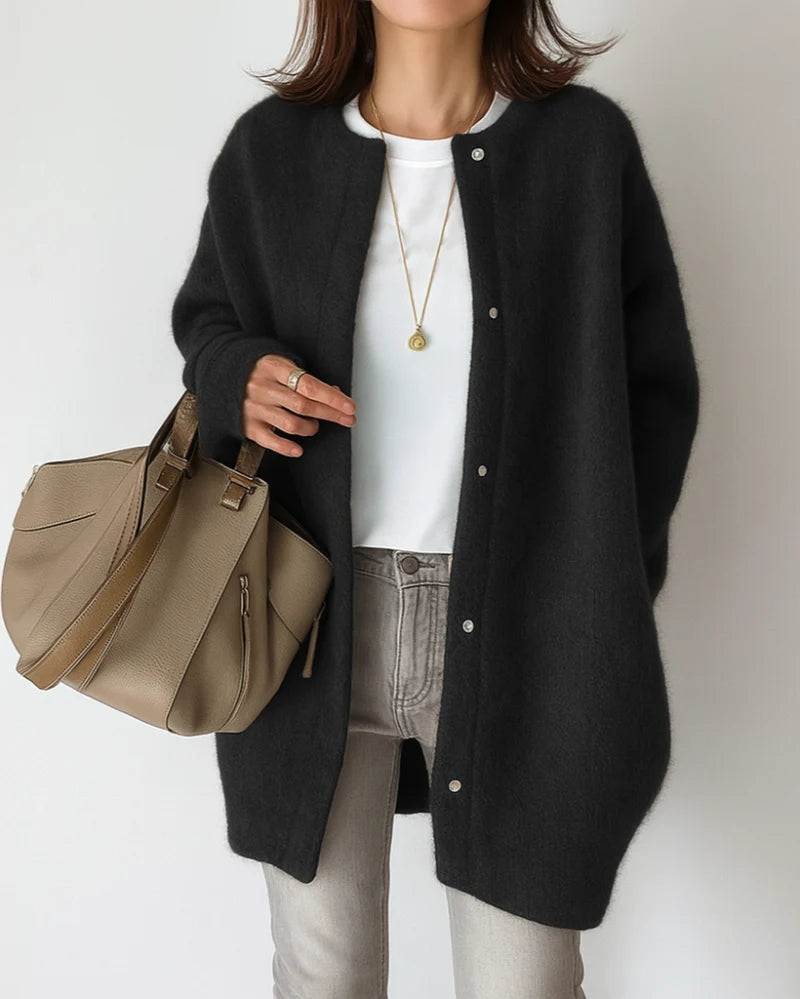 Women's Relaxed Cardigan Coat – Soft Drape, Casual Silhouette