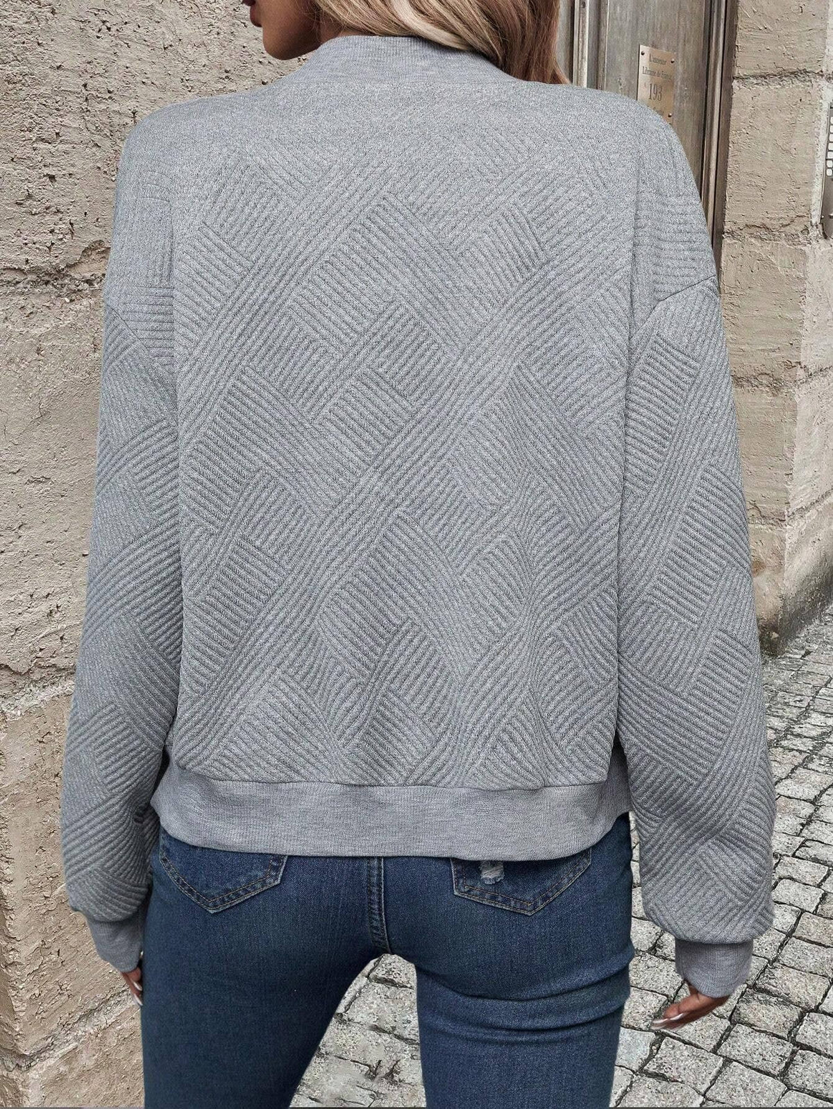 Women's Knit Cardigan Wool Long Sleeve Zipper Layered Fashion