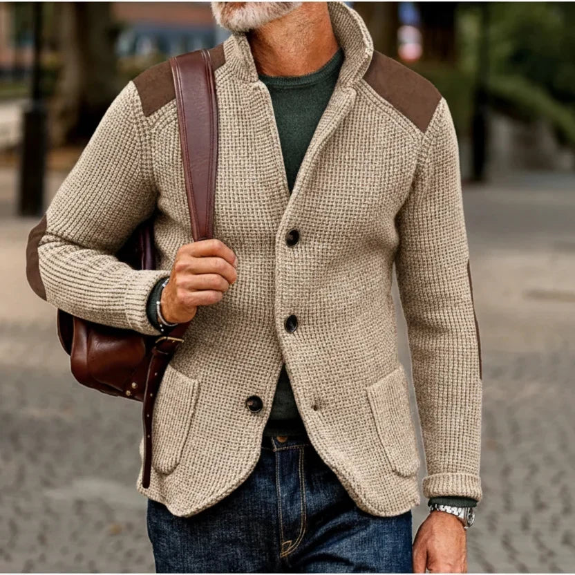 Men's Casual Jacket Retro Soft Structured Cardigan Jacket