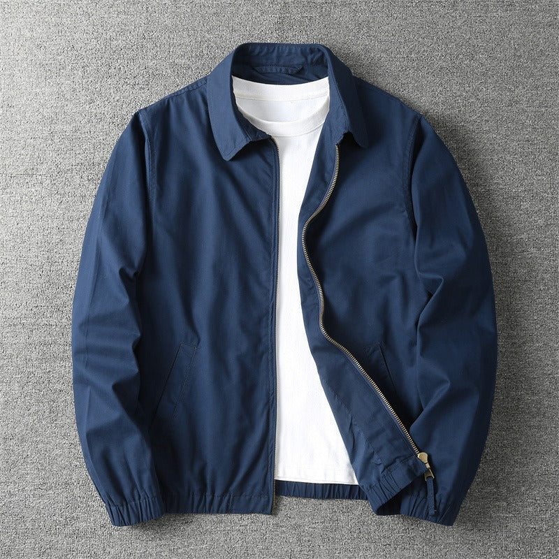 Men's Vintage Denim Jacket – Washed Distressed Casual Outerwear