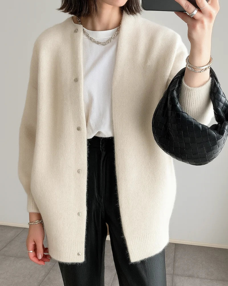 Women's Relaxed Cardigan Coat – Soft Drape, Casual Silhouette