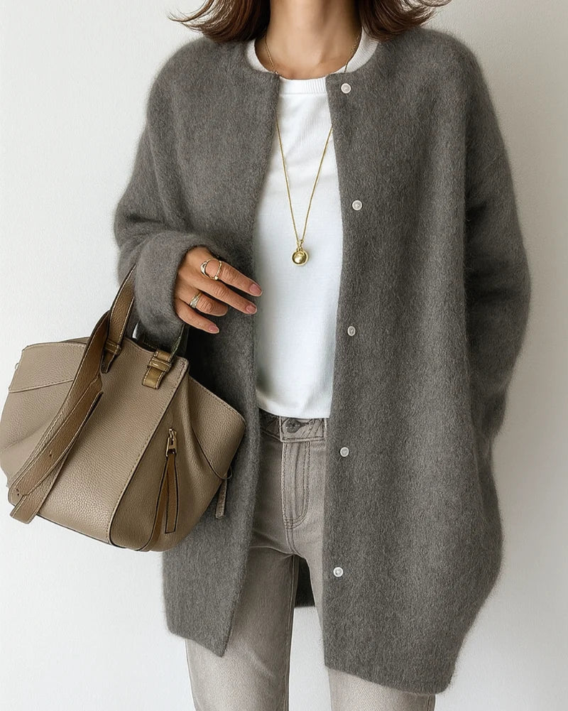 Women's Relaxed Cardigan Coat – Soft Drape, Casual Silhouette