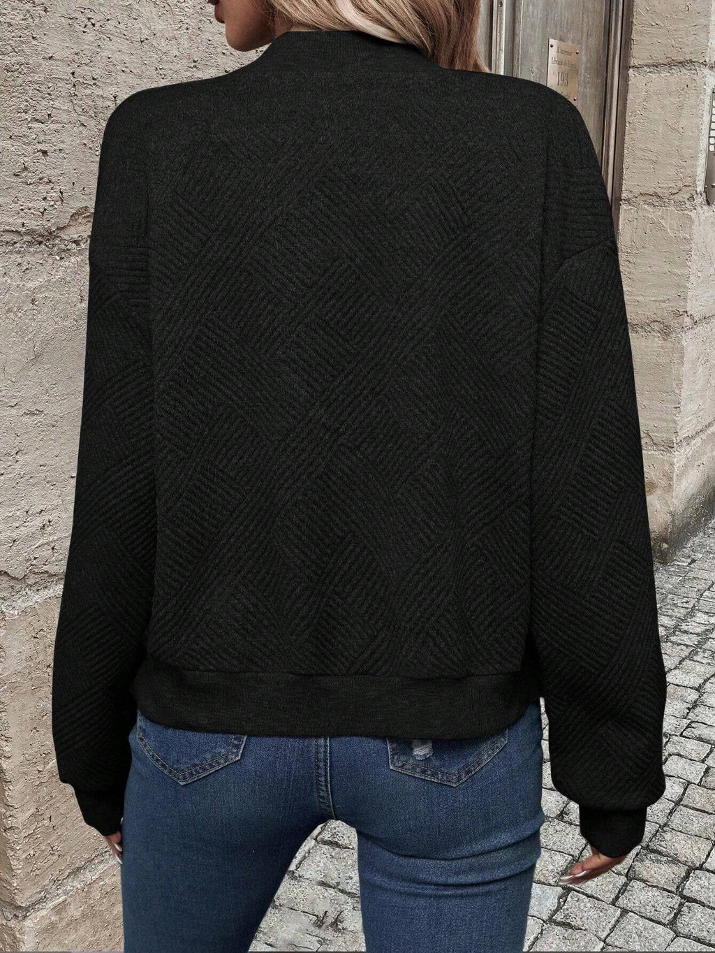 Women's Knit Cardigan Wool Long Sleeve Zipper Layered Fashion
