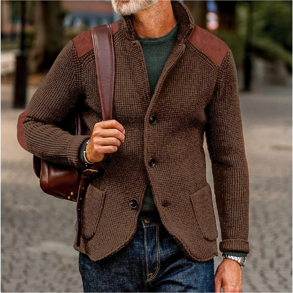 Men's Casual Jacket Retro Soft Structured Cardigan Jacket