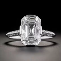 Vintage White Glass and Silver Ring