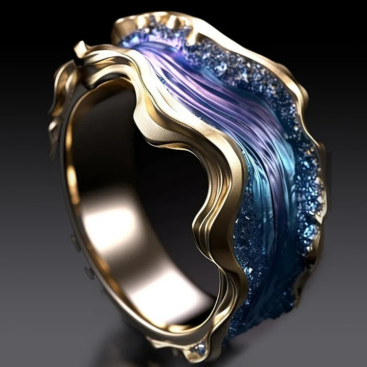 Golden Ocean Vintage Ring