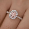 Elegant Round Pink Zirconia Ring