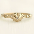Elegant Gold Heart and Star Ring