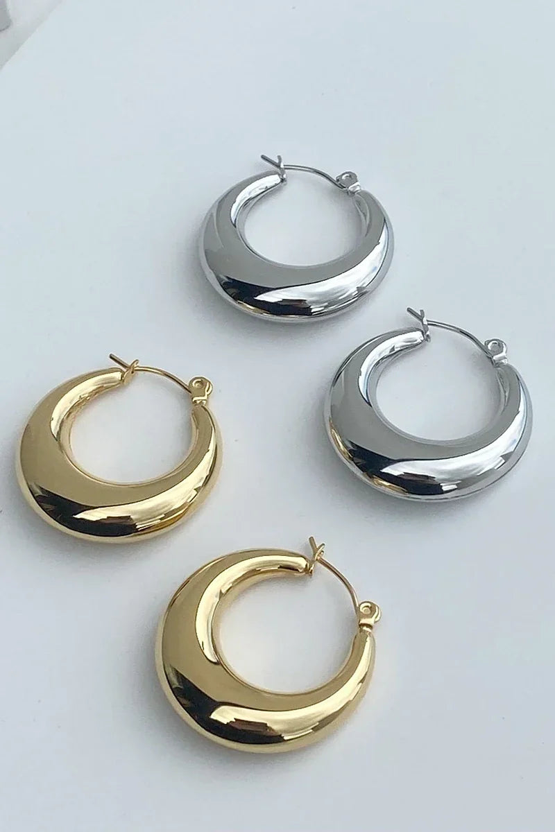 Statement Essential Hoop Earrings Gold