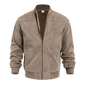 Men's Full-Zip Bomber Jacket with Ribbed Trim