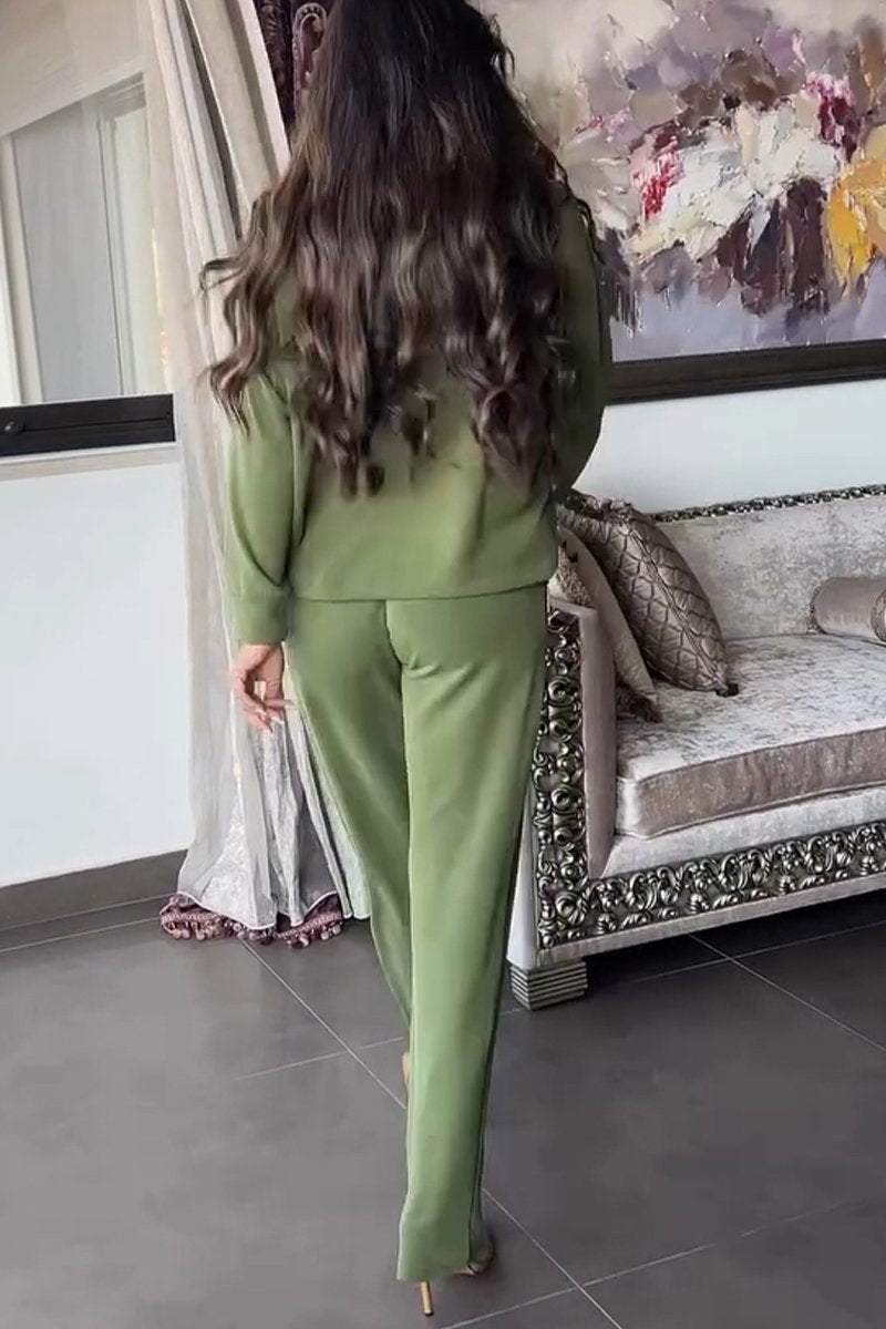 Women's Hooded Zip-Up Jacket and Relaxed Trousers Set – Stylish Contrast Panel Two-Piece Outfit for Everyday Casual Wear