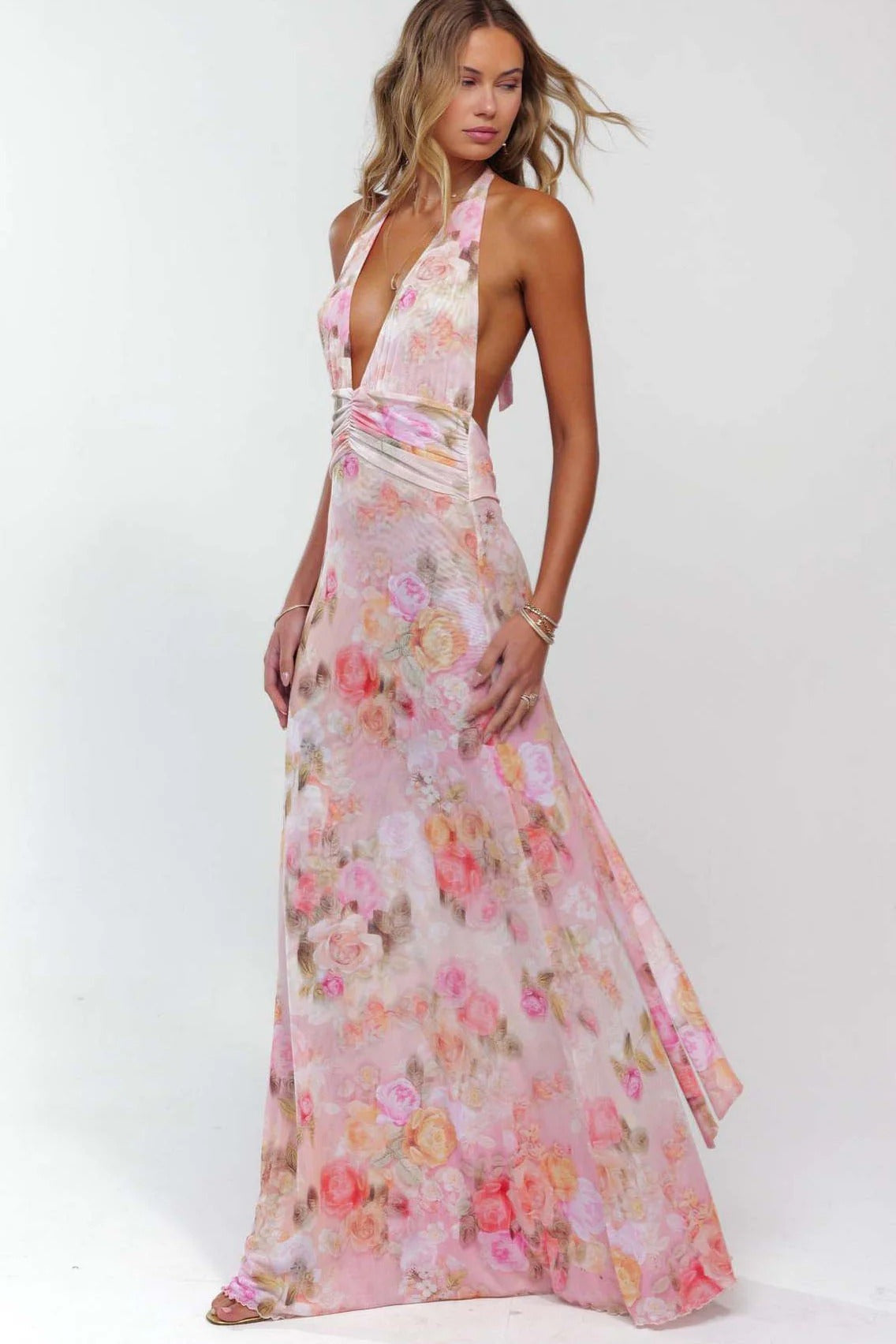 Camoni Polka Dot Diary Maxi-Length Dress