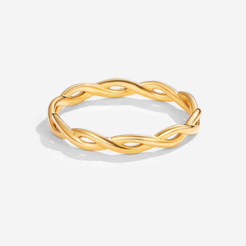 Twisted Gold Infinity Ring
