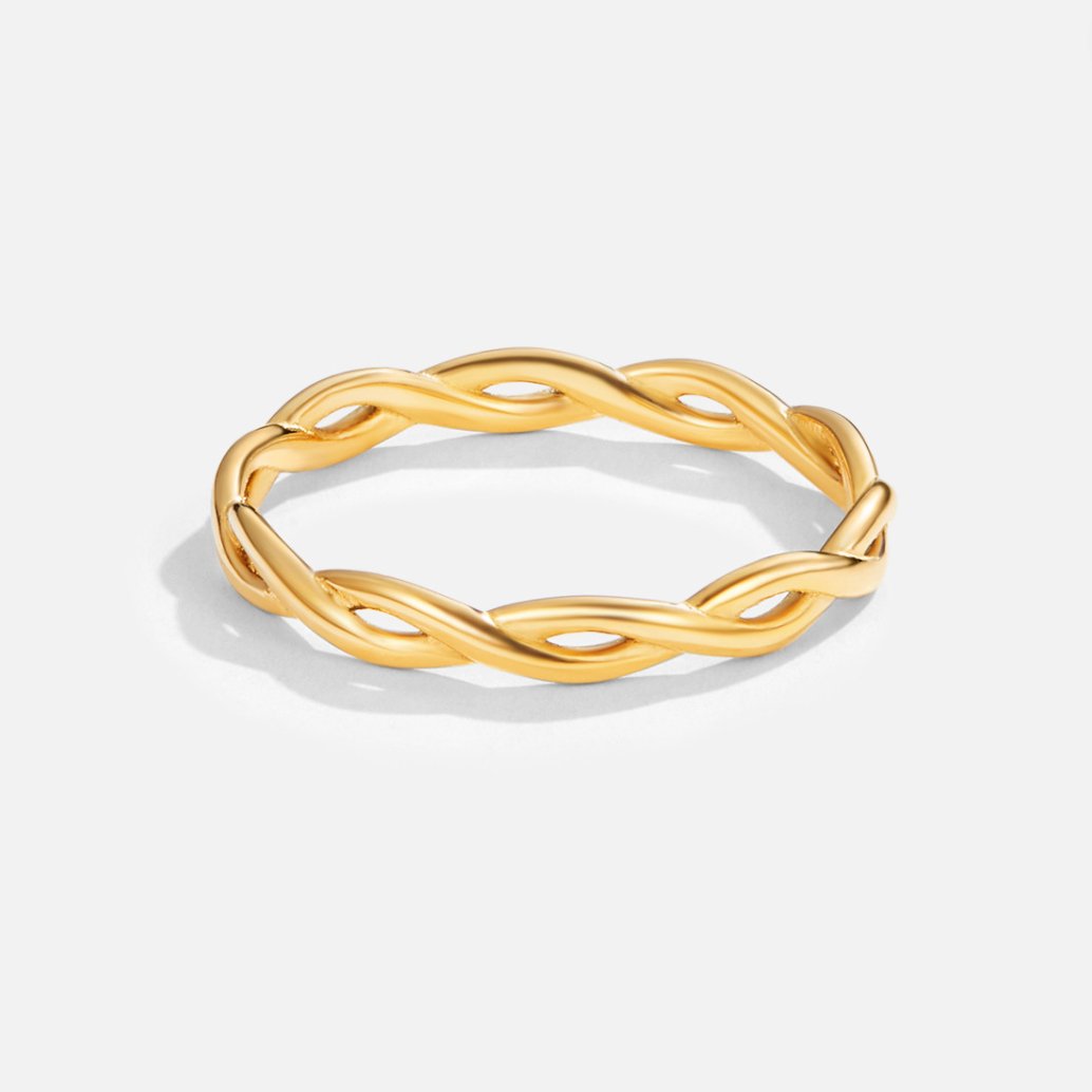 Twisted Gold Infinity Ring