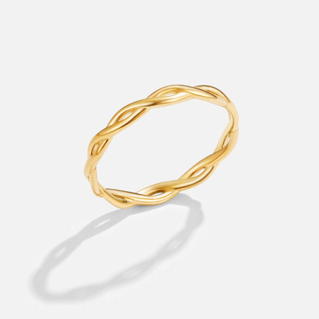Twisted Gold Infinity Ring